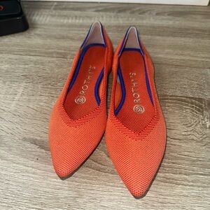 Rothy's The Point Persimmon Flats Size 6 Rare Retired Orange